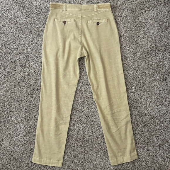 Sundance Quinn Linen Tencel High Rise Boho Causal Pants Tan Size 4 - Picture 4 of 7